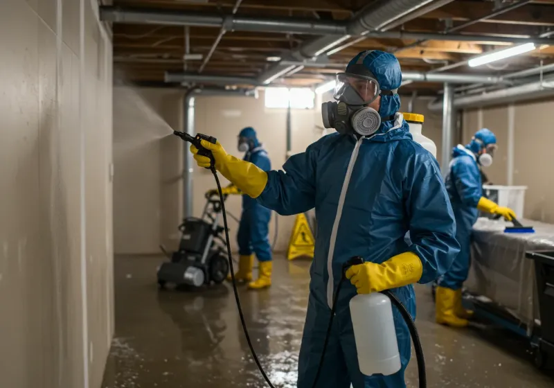 Basement Sanitization and Antimicrobial Treatment process in Norridgewock, ME