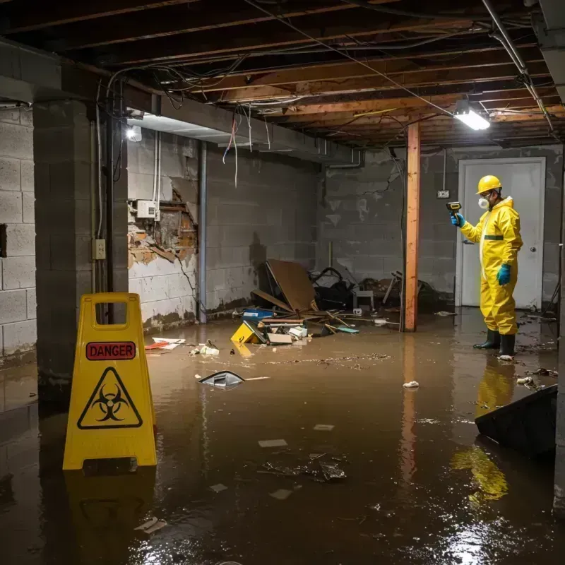 Flooded Basement Electrical Hazard in Norridgewock, ME Property